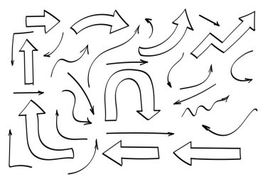 Karalama sembolleri. İşaret simgeleri. İşaretçi grafik simgeleri.