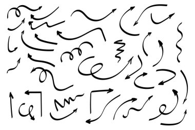 Karalama sembolleri. İşaret simgeleri. İşaretçi grafik simgeleri.