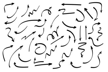 Karalama sembolleri. İşaret simgeleri. İşaretçi grafik simgeleri.