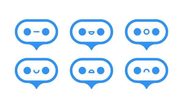 Chat Bot Oder Chat Roboter Symbol Roboter Emotionen Und Status — Stockvektor