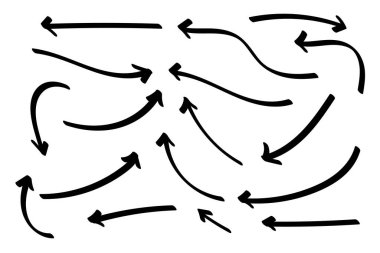 Karalama sembolleri. İşaret simgeleri. İşaretçi grafik simgeleri.