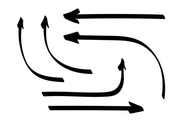 Símbolos Doodle. Ícones de ponteiro. Símbolos gráficos ponteiros. —  Vetores de Stock