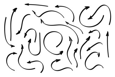 Karalama sembolleri. İşaret simgeleri. İşaretçi grafik simgeleri.