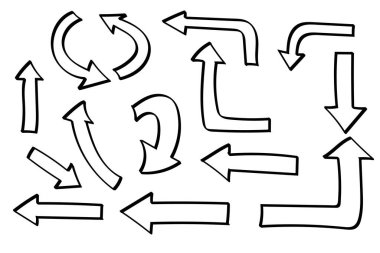 Karalama sembolleri. İşaret simgeleri. İşaretçi grafik simgeleri.