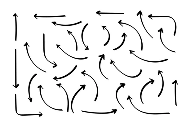 Karalama sembolleri. İşaret simgeleri. İşaretçi grafik simgeleri. — Stok Vektör