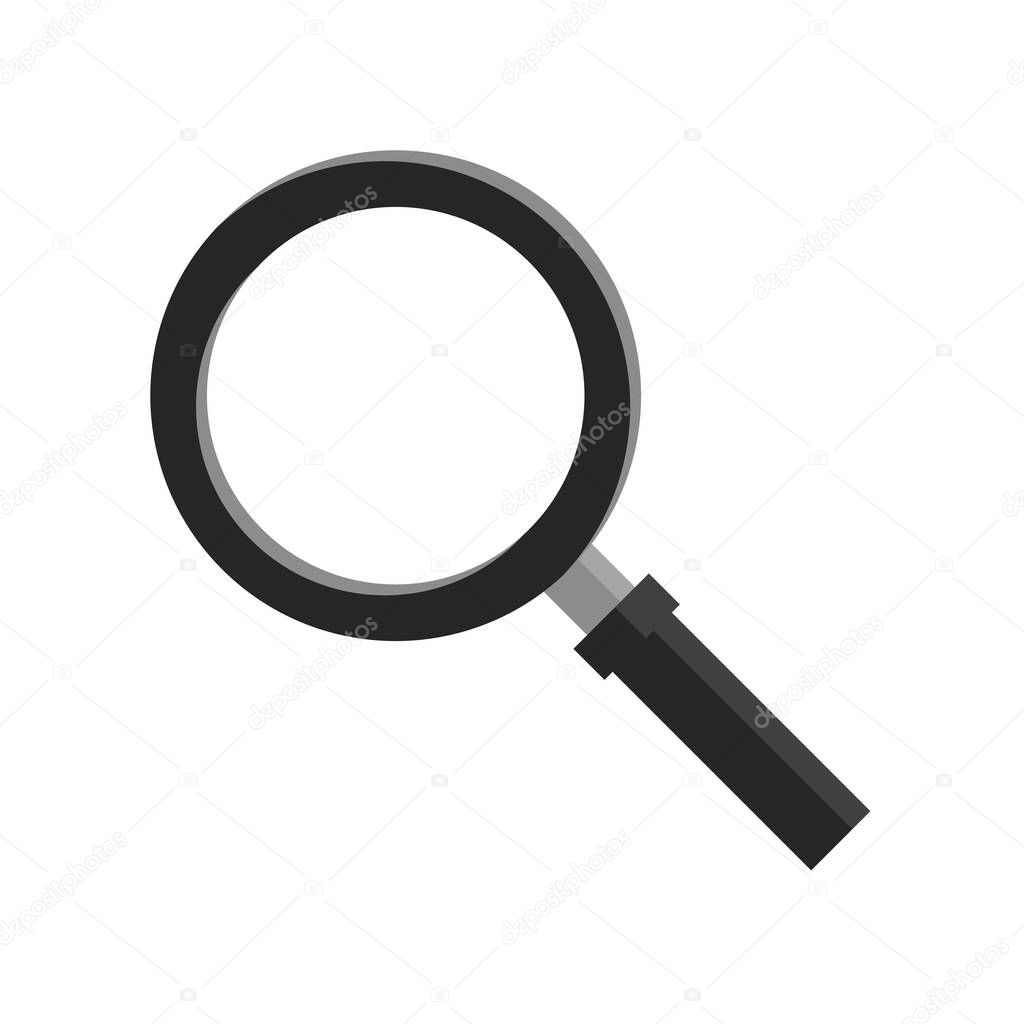 Search glass or zoom symbol, icon or sign