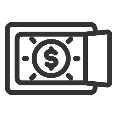 Finansal ya da banka hattı ikonu. Vektör illüstrasyonu