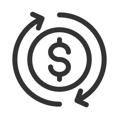 Finansal ya da banka hattı ikonu. Vektör illüstrasyonu