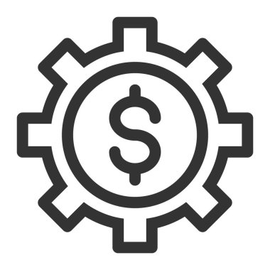 Finansal ya da banka hattı ikonu. Vektör illüstrasyonu