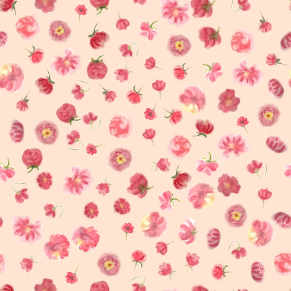 Fuzzy water colour flower seamless wallpaper — Φωτογραφία Αρχείου