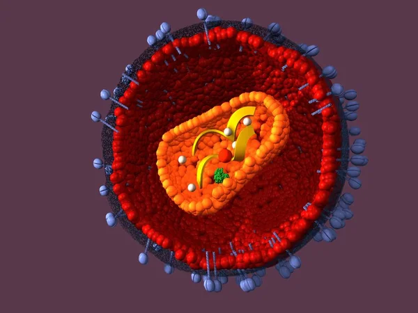 Aids Virus Illustrazione Scientifica — Foto Stock