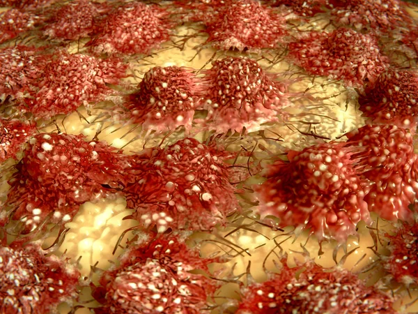 Ділення Ракових Клітин Ілюстрація — стокове фото