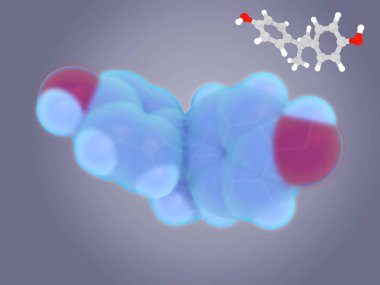 Bisphenol A molecule clipart