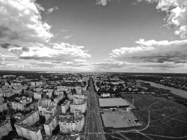 City Aerial View Fall Time Ukraine Vinnytsia Skyline Beautiful Day — Stock Photo, Image