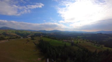 Polonyna-pertsi, Karpaty, Ukrayna, bir drone çekim, güzel görünümü, güzel hava görünümü