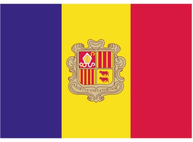 Vektör çizim Andorra bayrağı