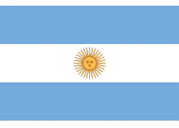 Argentina Flagga Vektor Illustration — Stock vektor
