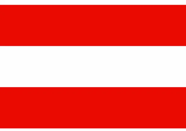 Österrike Flagga Vektor Illustration — Stock vektor