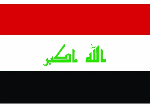 Ilustración Del Vector Bandera Irak — Archivo Imágenes Vectoriales