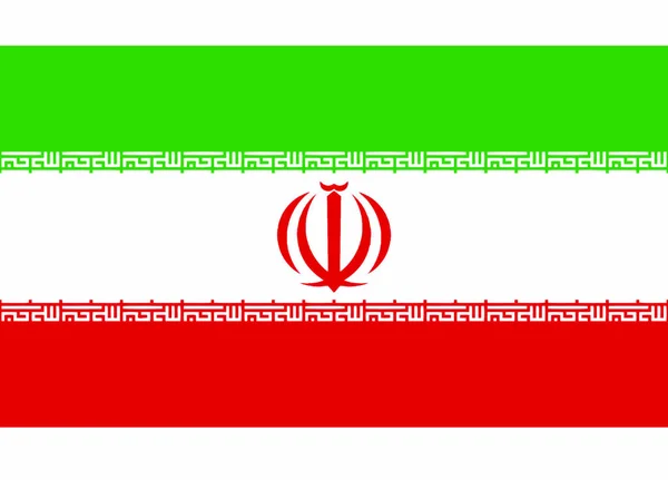 Irán Bandera Vector Ilustración — Archivo Imágenes Vectoriales