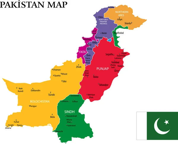 Pakistan harita vektör çizim