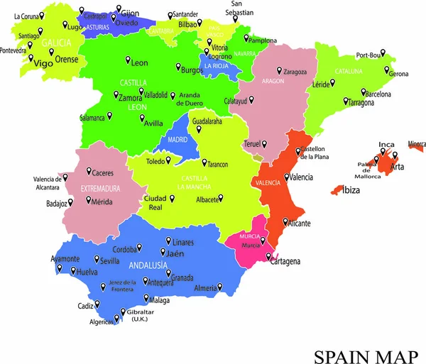 Векторная Иллюстрация Испании — стоковый вектор