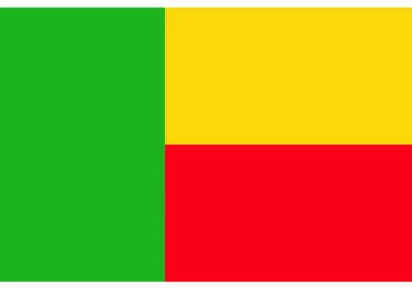 Benins Flagga Vektor Illustration — Stock vektor