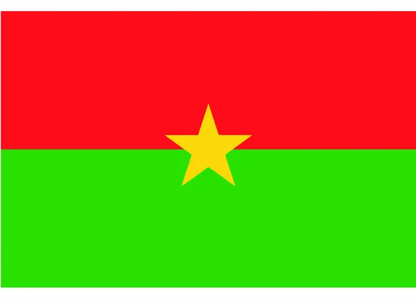 Vektor Illustration Flagga Burkina Faso — Stock vektor