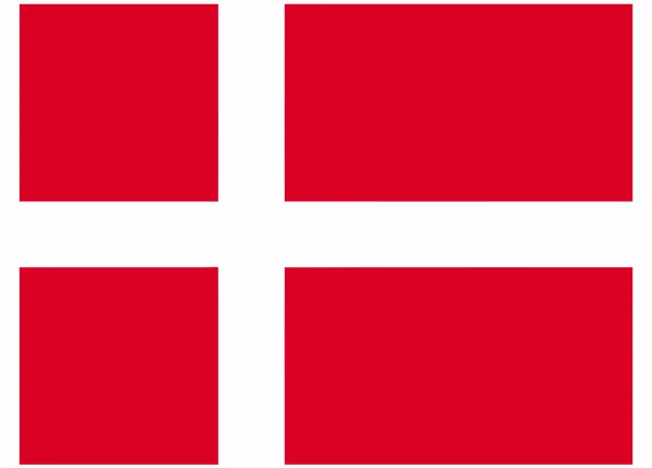 Vectorafbeelding Van Vlag Van Denemarken — Stockvector