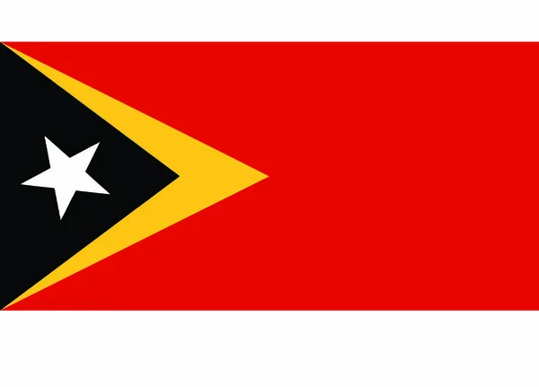 Oost Timor Vlag Vector Illustratie — Stockvector