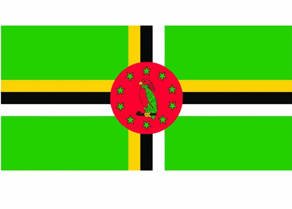 Vektorillustration Der Flagge Von Dominica — Stockvektor