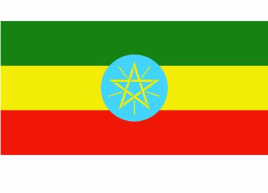 Etiyopya bayrağı illüstrasyon vektör