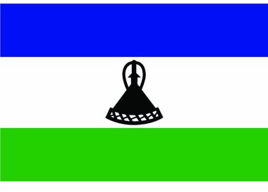 vektör çizim Lesoto bayrağı