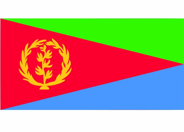 Векторная Иллюстрация Флага Эритреи — стоковый вектор