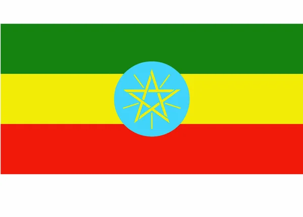 Etiopía Bandera Vector Ilustración — Vector de stock