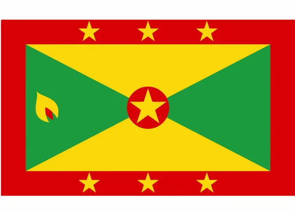 Vektorové Ilustrace Grenadská Vlajka — Stockový vektor