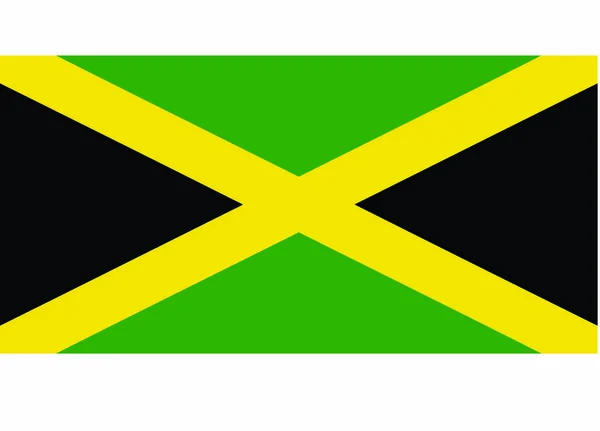 Jamaika bayrağını illüstrasyon vektör