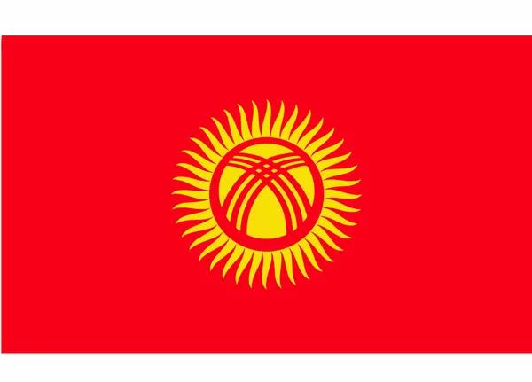 Vector Ilustración Bandera Kirguistán — Vector de stock