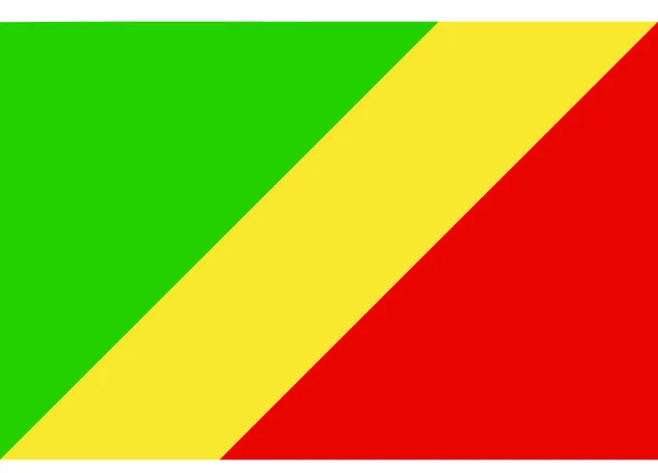 Ilustração Vetorial Bandeira República Congo — Vetor de Stock