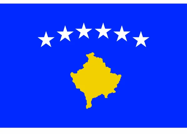 Ilustração Vetor Bandeira Kosovo —  Vetores de Stock