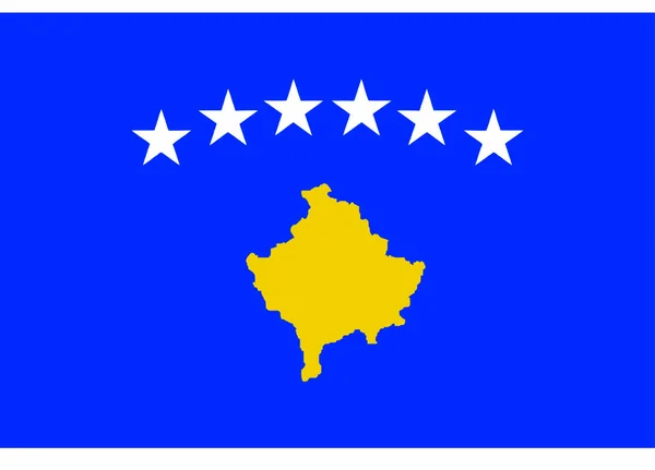 Kosovo Flag Vector Illustratie — Stockvector