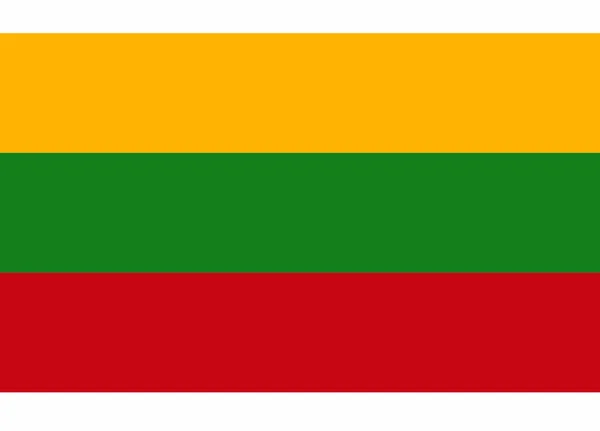 Векторная Иллюстрация Флага Lithuania — стоковый вектор