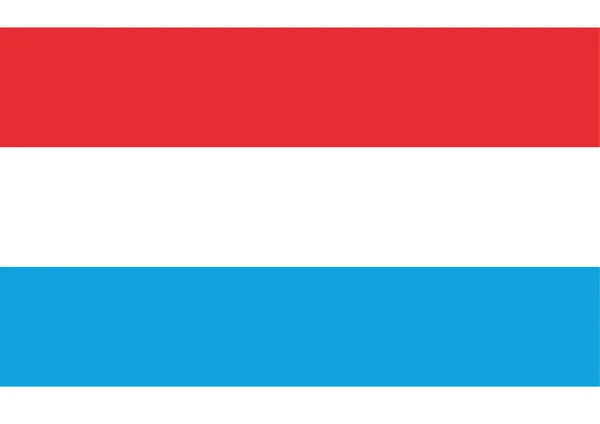 Luxemburger Flaggenvektorillustration — Stockvektor