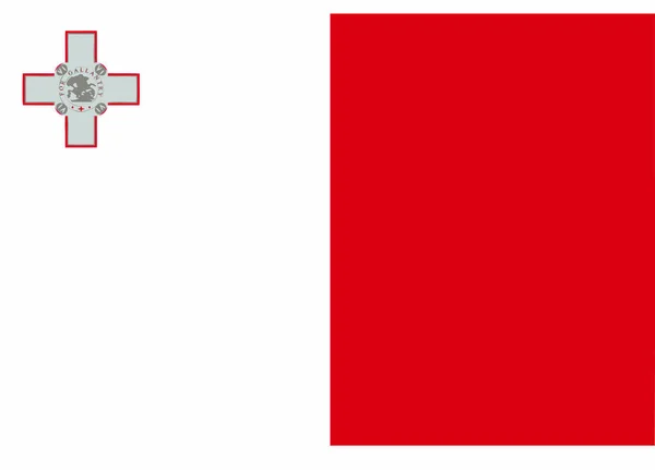 マルタ国旗ベクトルイラスト — ストックベクタ