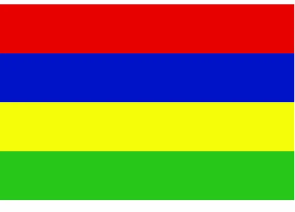Ilustracja Wektor Mauritius Flaga — Wektor stockowy