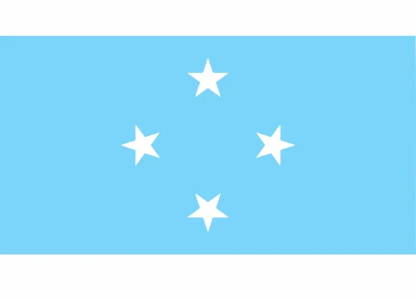 Micronesia Bandera Vector Ilustración — Archivo Imágenes Vectoriales