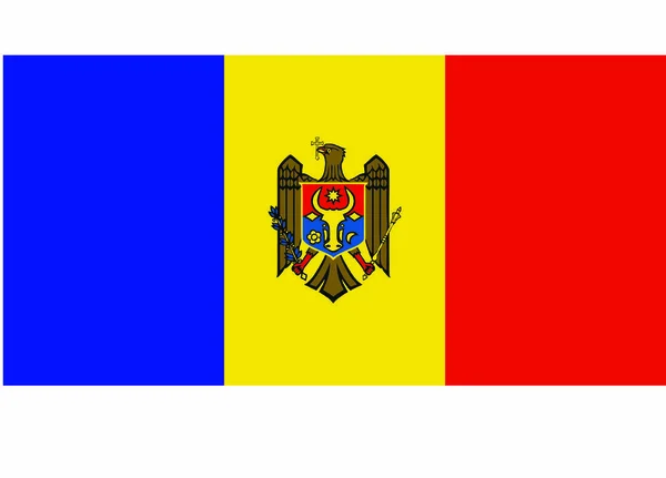 Ilustración Vectorial Bandera Moldova — Vector de stock