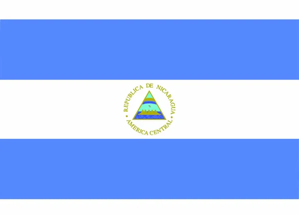 Nikaragua Bayrağının Vektör Illüstrasyonu — Stok Vektör