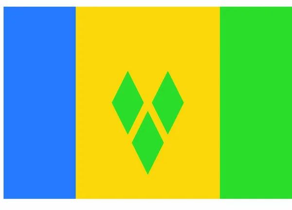 Saint Vincentgrenadines Flaga Ilustracja Wektor — Wektor stockowy