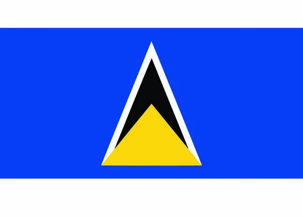 Saint Lucia Flagga Vektor Illustration — Stock vektor